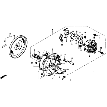 FR. BRAKE CALIPER 88-89
