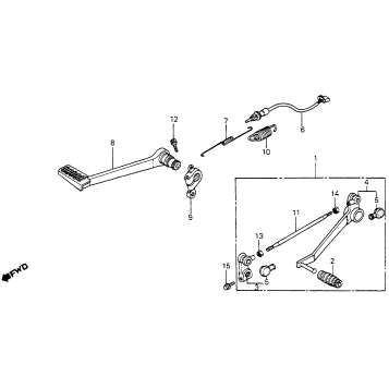BRAKE PEDAL + SHIFT PEDAL