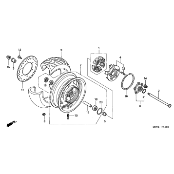 REAR WHEEL (VTX1800R)