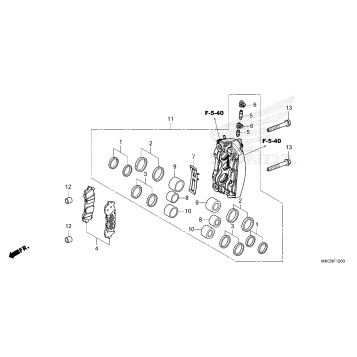 RIGHT FRONT BRAKE CALIPER