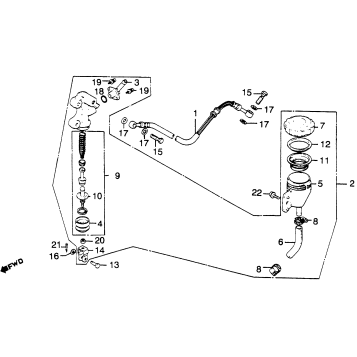RR. BRAKE MASTER CYL.