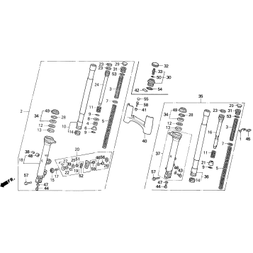 GL1500I FRONT FORK 94