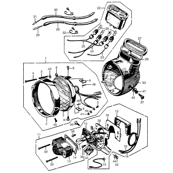 HEADLIGHT + SPEEDOMETER + TACHOMETER