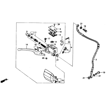 FRONT BRAKE MASTER CYLINDER 86-91