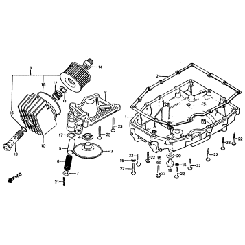 OIL FILTER + OIL PUMP