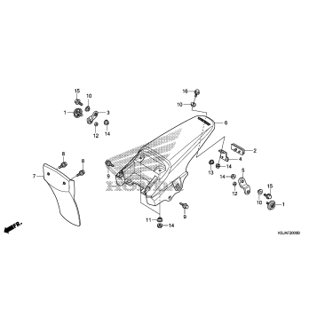 REAR FENDER (CRF80F'08-'09/CRF100F'08-'09)