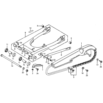 SWINGARM + CHAIN CASE