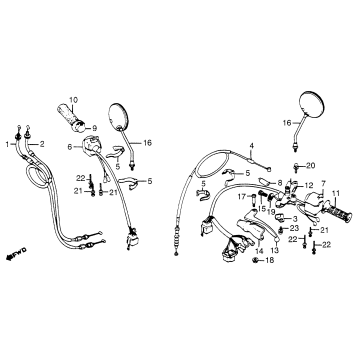 HANDLE LEVER + SWITCH + CABLE