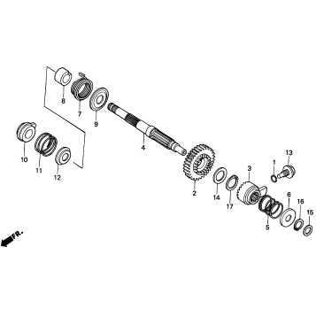 KICK STARTER SPINDLE