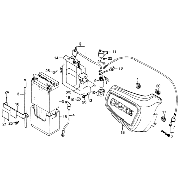 RIGHT SIDE COVER + BATTERY