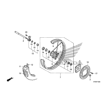 FRONT WHEEL (CRF230L)