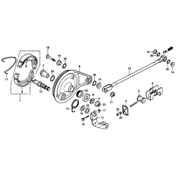 REAR BRAKE PANEL 90-91