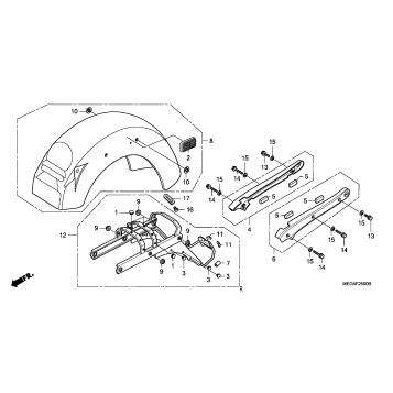 REAR FENDER@GRAB RAIL