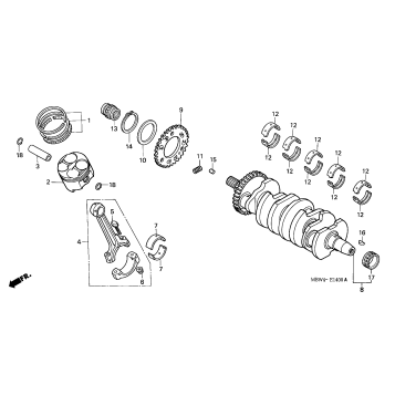 CRANKSHAFT + PISTON
