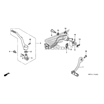 PEDAL + KICK STARTER ARM