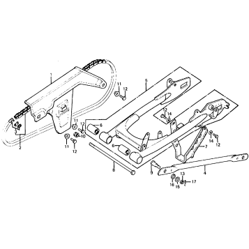 SWINGARM + CHAIN CASE