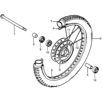 FRONT WHEEL 81-82
