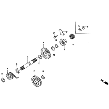 KICK STARTER SPINDLE