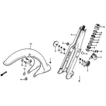 FRONT FORK + FRONT FENDER