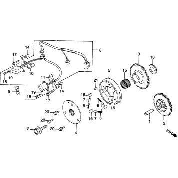 PULSE GENERATOR + STARTER CLUTCH