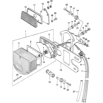 TAILLIGHT + NUMBER PLATE BRACKET II