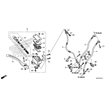 FRONT BRAKE MASTER       CYLINDER (3)