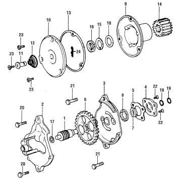 OIL FILTER ROTOR + OIL PUMP