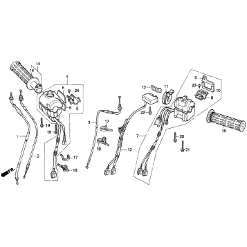 I HANDLE + SWITCH + CABLES