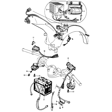 WIRE HARNESS + HORN TURN SIGNAL SWITCH
