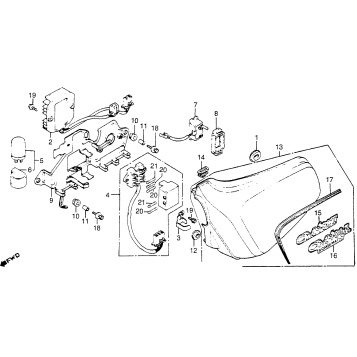 LEFT SIDE COVER + RECTIFIER