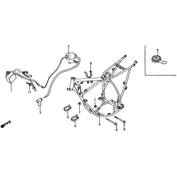 FRAME + IGNITION COIL 83