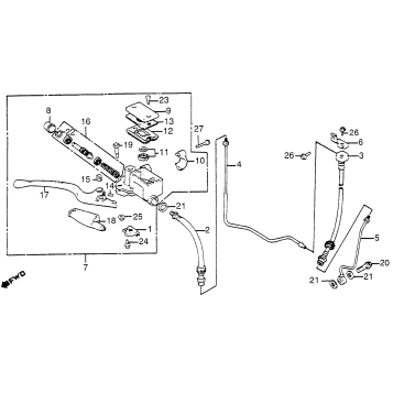 FRONT BRAKE MASTER + CYLINDER