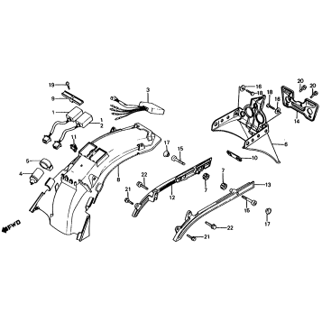 REAR FENDER + SPARK UNIT