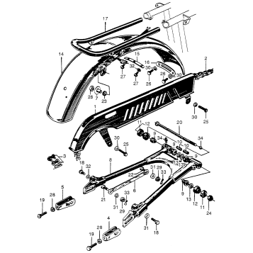 SWINGARM + REAR FENDER