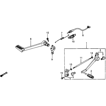BRAKE PEDAL + GEARSHIFT PEDAL