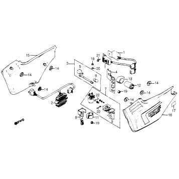 Y SIDE COVER + SPARK UNIT + REGULATOR