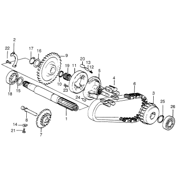 PRIMARY SHAFT + CHAIN