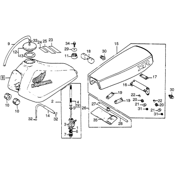TOOL KIT + FUEL TANK + SEAT 83-84