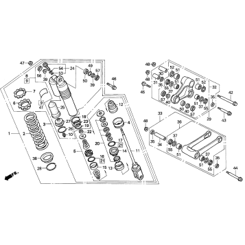 REAR SHOCK ABSORBER 92-93