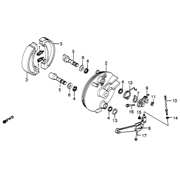 XL500R FRONT BRAKE PANEL 82