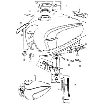 FUEL TANK + FUEL VALVE