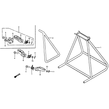 MAIN STAND + SIDE STAND + FOOTPEGS