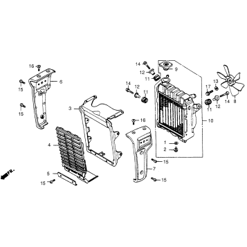 RADIATOR + COOLING FAN II