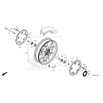FRONT WHEEL              (CBR500RA'22/'23)
