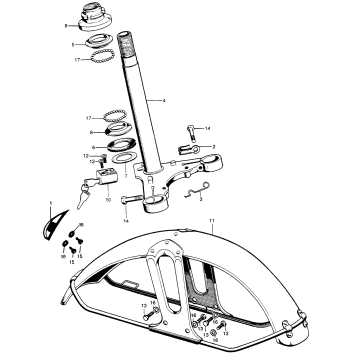 STEERING STEM + FRONT FENDER
