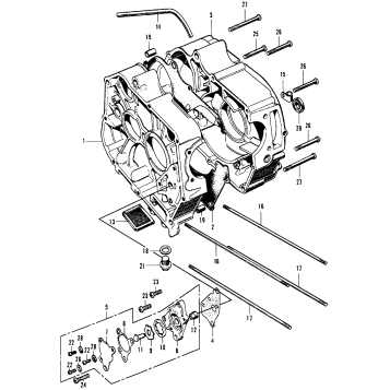 CRANKCASE + OIL PUMP
