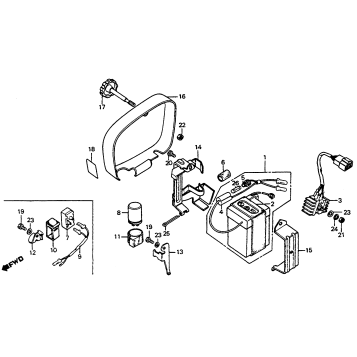 BATTERY BOX + BATTERY