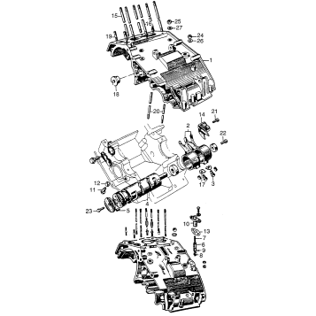 UPPER CRANKCASE + SHIFT DRUM