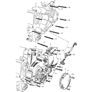 POINTS + LEFT CRANKCASE COVER