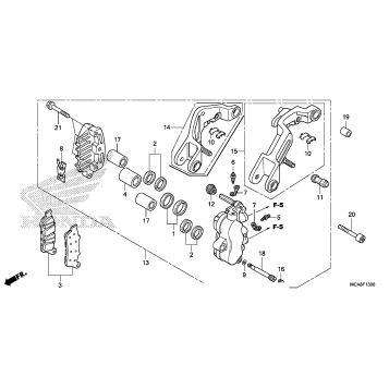 LEFT FRONT BRAKE CALIPER